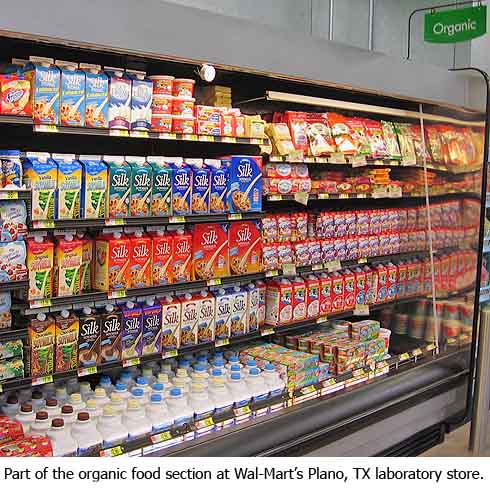 Part of Wal-Martâ€™s Organic Food Display