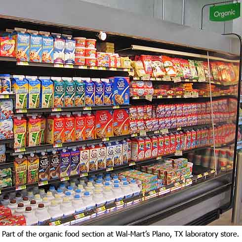 Part of Wal-Martâ€™s Organic Food Display