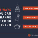 chart explaining how to change the food system