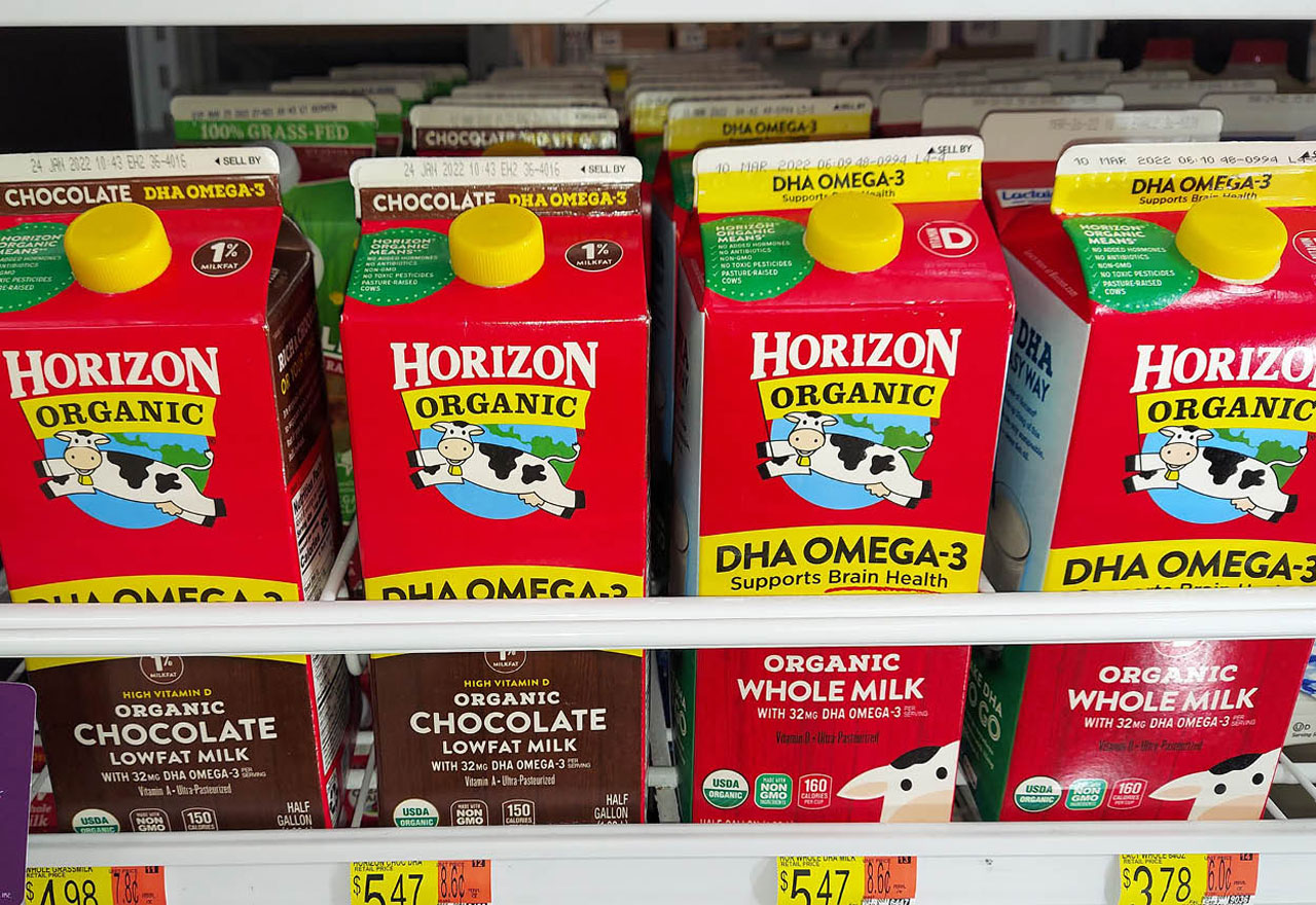 Cartons of Horizon milk